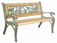 Form-dekorative Eisen-Teil-Garten-Möbel-im Freien antike hölzerne Park-Bank