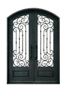 Doppelte Schwingen-dekorative Eisen-Teil-Außeneisen Front Doors European Style